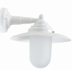 Lido Wandlampe außen Maritim Glas Messing E27 IP64 B: 26 cm< Metall Lampen|Messinglampen