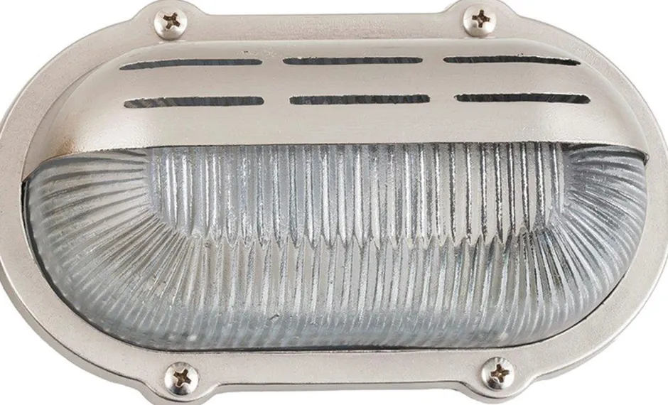 Lido Wandlampe Außen Maritim IP64 Echt-Messing Glas< Außenwandleuchten|Rustikale Lampen