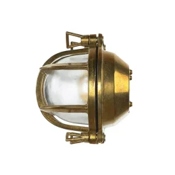 Metall Lampen|Messinglampen*Lido Wandlampe Außen Messing Glas Haus oval Maritim