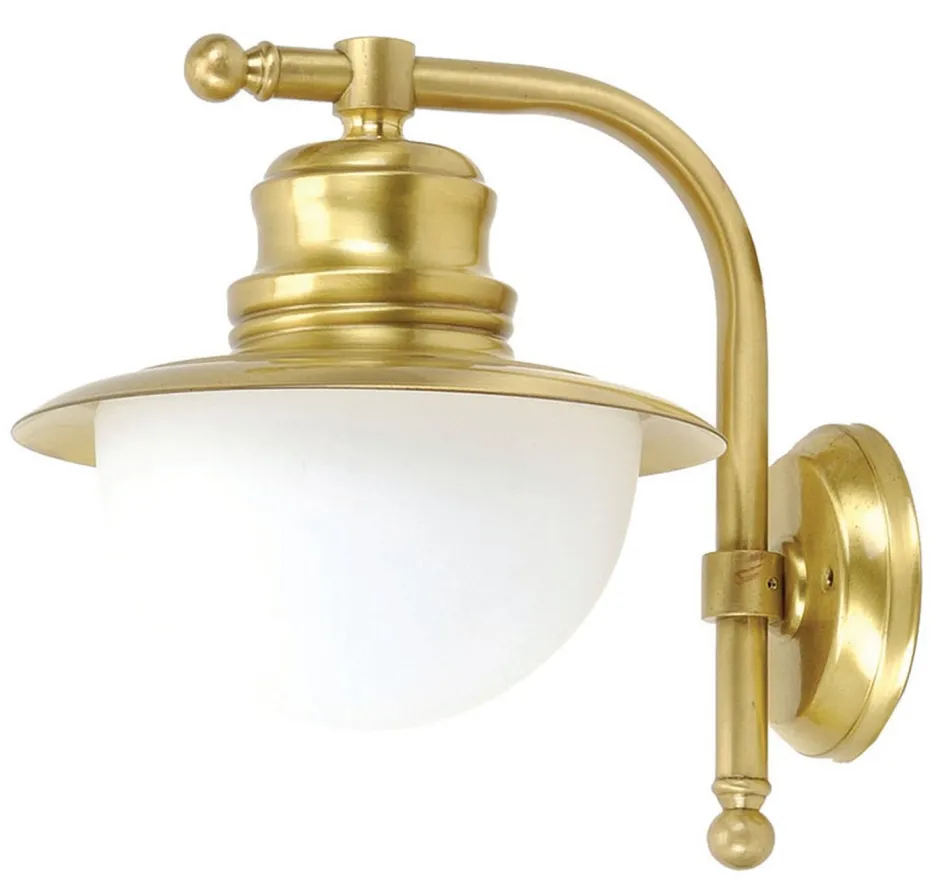 Außenleuchten Antik|Außenleuchten Messing*Lido Wandlampe Außen Messing Glas Maritim Balkon Hof