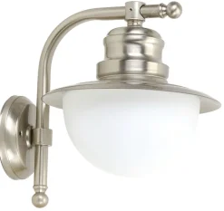 Außenwandleuchten|Rustikale Lampen*Lido Wandlampe Außen Messing Glas Maritim Terrasse Hof