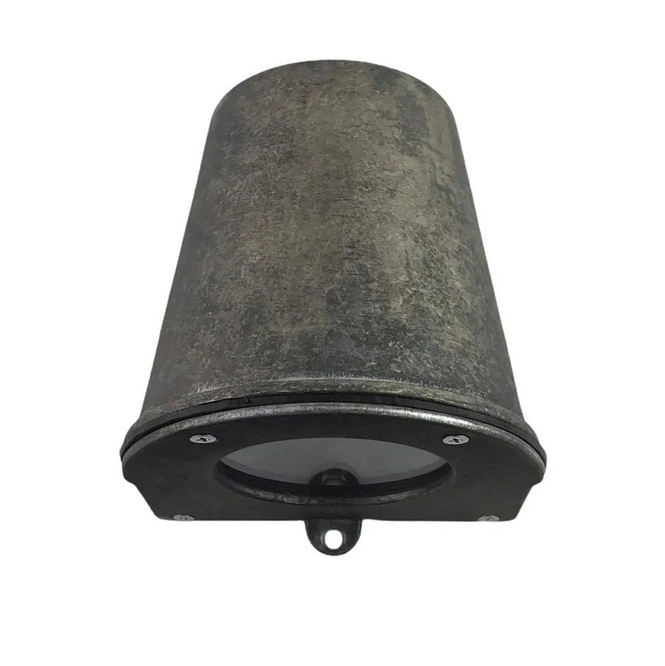 Außenwandleuchten|Industrie Lampen*Andromeda Wandlampe außen Messing GU10 IP54 H: 10 cm Downlight