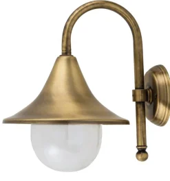 Außenleuchten Antik|Außenwandleuchten*Lido Wandlampe Außen Messing Haus Hof Maritim IP23