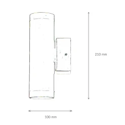Metall Lampen|Messinglampen*Lido Wandlampe Außen Messing IP64 rostfrei Up Down Haus
