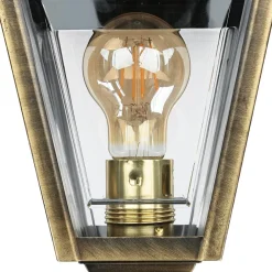 Lido Wandlampe Außen Messing IP43 Rustikal Haustür< Außenleuchten Antik|Außenleuchten Messing