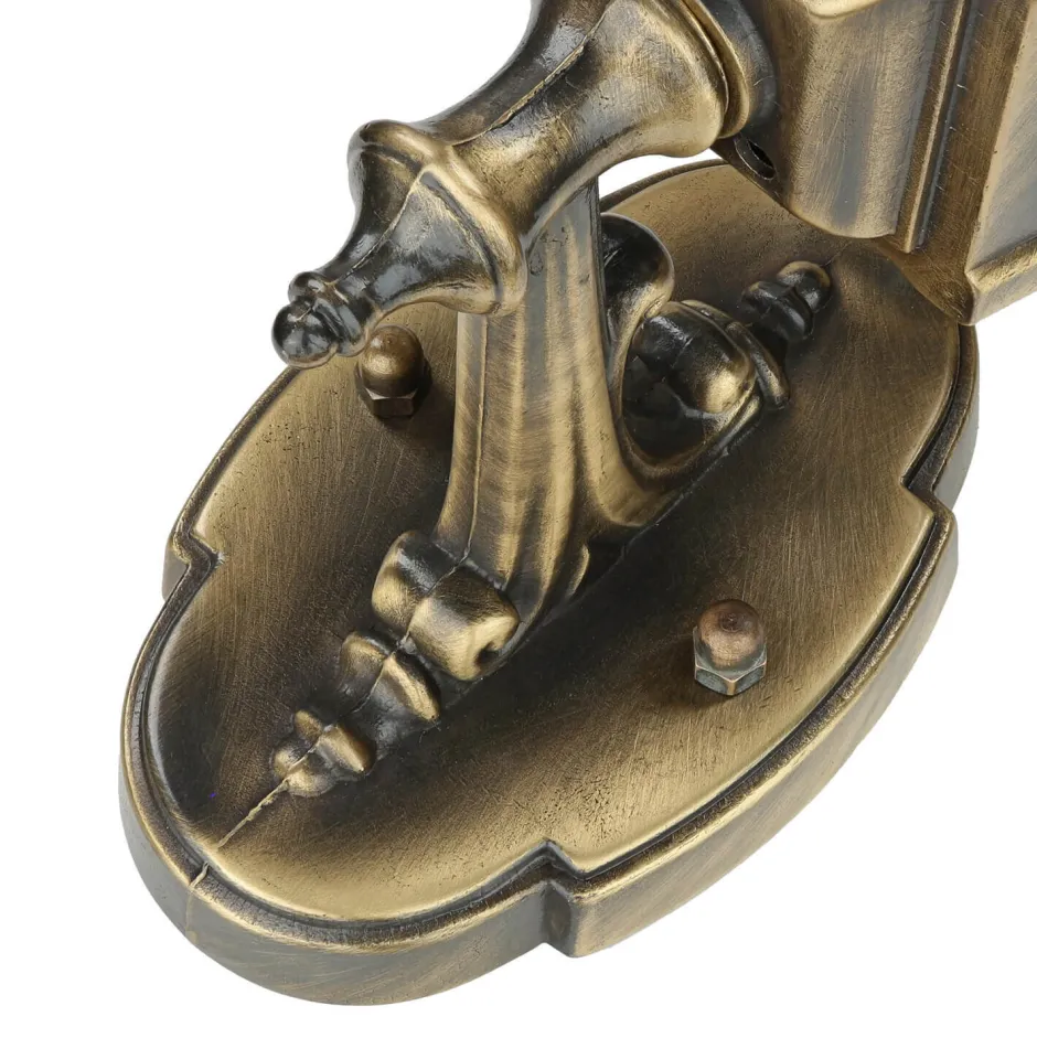 Lido Wandlampe Außen Messing IP43 Rustikal Haustür< Außenleuchten Antik|Außenleuchten Messing