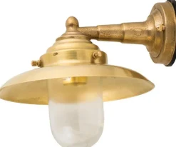 Außenwandleuchten|Rustikale Lampen*Lido Wandlampe Außen Messing Maritim IP64 Haus Hof