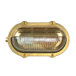 Lido Wandlampe Außen Messing Maritim oval IP64 Haustür< Rustikale Lampen|Metall Lampen