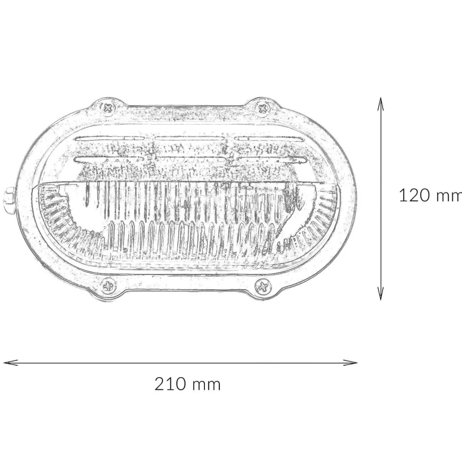 Lido Wandlampe Außen Messing Maritim oval IP64 Haustür< Rustikale Lampen|Metall Lampen