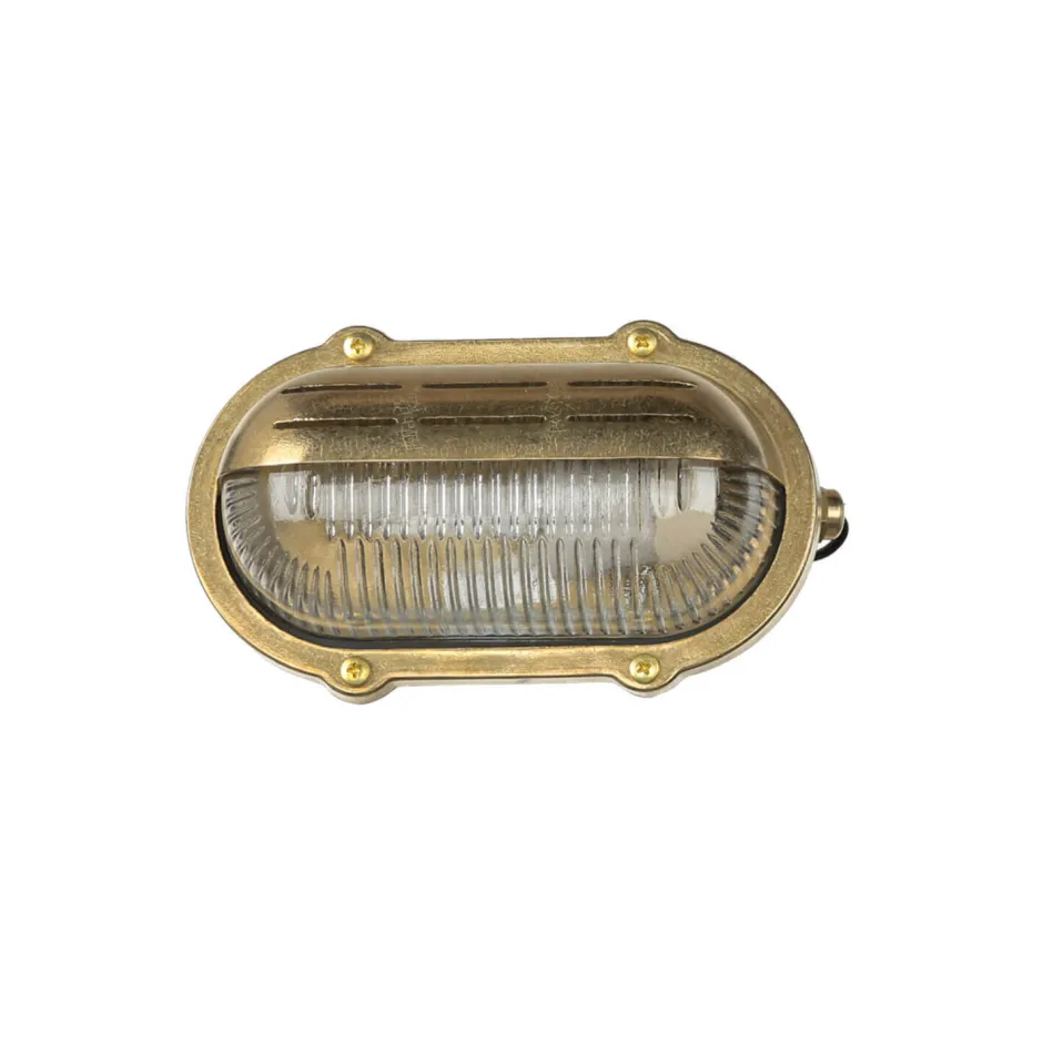 Lido Wandlampe Außen Messing Maritim oval IP64 Haus Tür< Metall Lampen|Rustikale Lampen