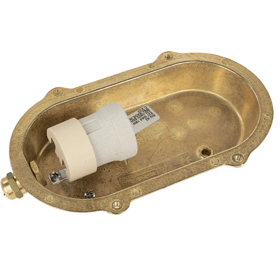 Lido Wandlampe Außen Messing Maritim oval IP64 Haus Tür< Metall Lampen|Rustikale Lampen