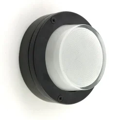 Außenwandleuchten|Rustikale Lampen*Andromeda Wandlampe außen Messing massiv Glas D: 14 cm IP64 G9