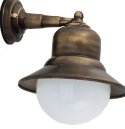 Außenleuchten Antik|Außenwandleuchten*Lido Wandlampe Außen Messing Maritim IP23 Hof Terrasse