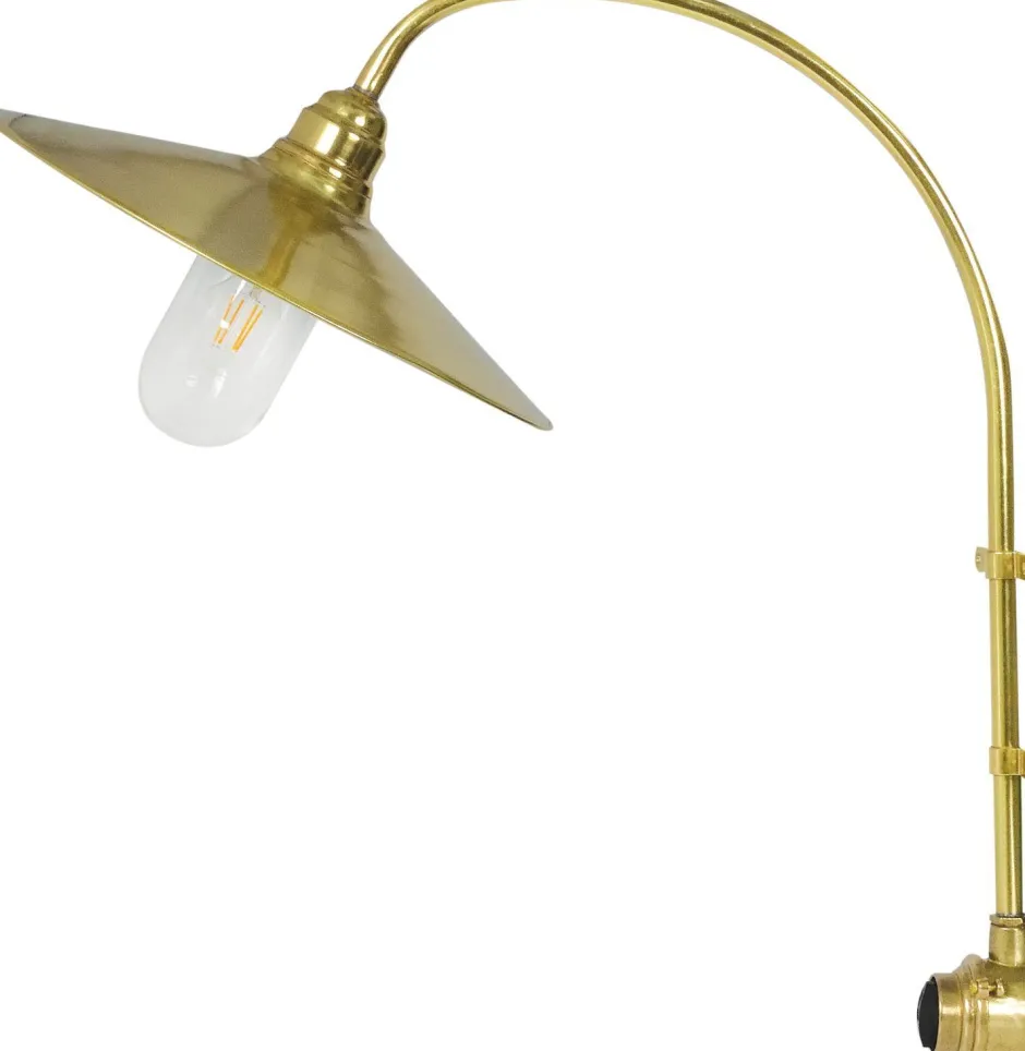 Außenwandleuchten|Gartenlaternen*Andromeda Wandlampe außen Messing massiv Glas E27 IP54 65 cm hoch
