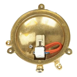 Rustikale Lampen|Metall Lampen*Lido Wandlampe Außen Messing rund IP44 Maritim Haustür