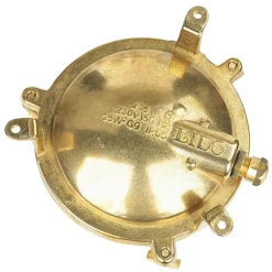 Rustikale Lampen|Metall Lampen*Lido Wandlampe Außen Messing rund IP44 Maritim Haustür