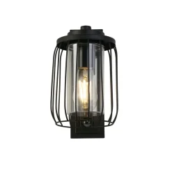 Metall Lampen|Vintage Lampen*Searchlight Wandlampe Außen mit Bewegungssensor Aluminium IP44 E27