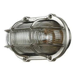 Lido Wandlampe Außen Nickel Echt-Messing Haus Terrasse< Außenwandleuchten|Rustikale Lampen