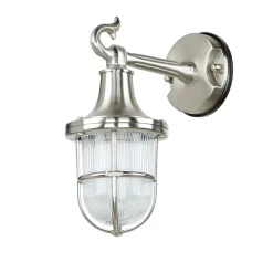 Lido Wandlampe Außen Nickel Maritim IP64 Echt-Messing< Metall Lampen|Messinglampen