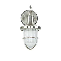 Lido Wandlampe Außen Nickel Maritim IP64 Echt-Messing< Metall Lampen|Messinglampen