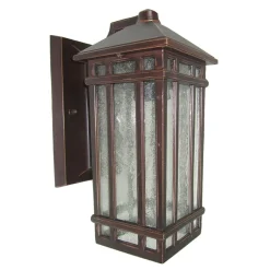 Elstead Wandlampe Außen Regenglas Aluminium Haus IP44< Außenleuchten Antik|Außenwandleuchten