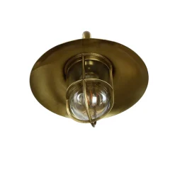 Metall Lampen|Messinglampen*Lido Wandlampe Außen Rustikal Messing IP43 Hof Balkon