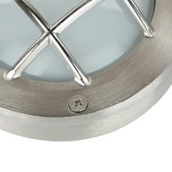 Rustikale Lampen|Metall Lampen*Lido Wandlampe Außen Rustikal Nickel Echt-Messing rund