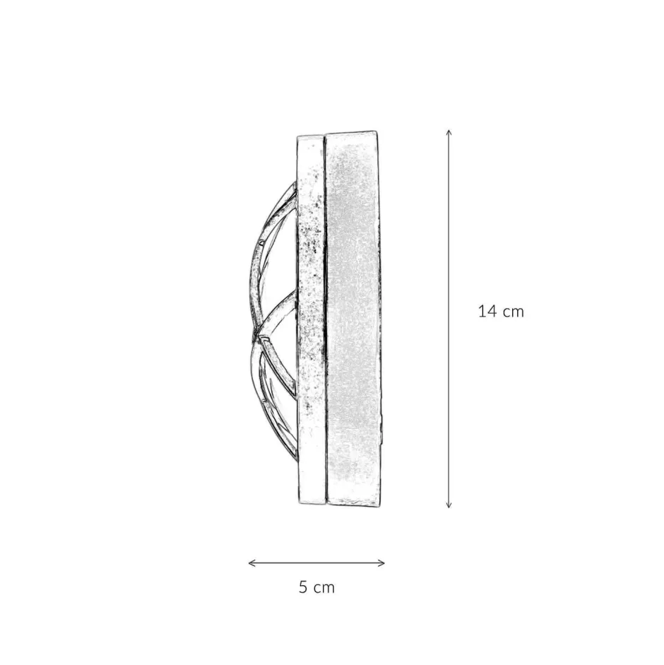 Rustikale Lampen|Metall Lampen*Lido Wandlampe Außen Rustikal Nickel Echt-Messing rund