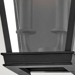 Elstead Wandlampe außen Schwarz E14 IP44 H: 39,4 cm Aluminium Glas< Metall Lampen|Rustikale Lampen