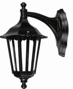 Außenleuchten Antik|Außenwandleuchten*Lido Wandlampe Außen Schwarz IP44 E27 Aluminium Rustikal