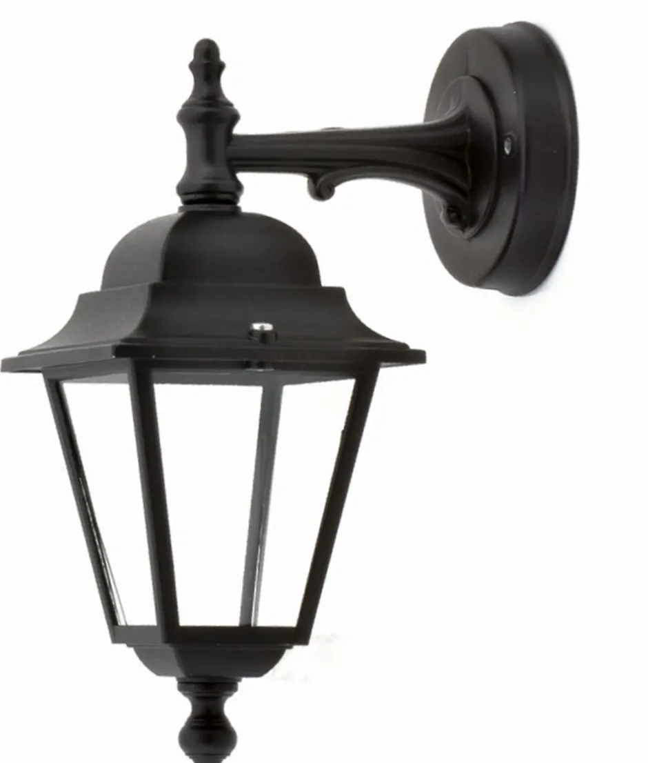Lido Wandlampe Außen Schwarz IP44 E27 Aluminium Laterne< Außenleuchten Antik|Außenwandleuchten