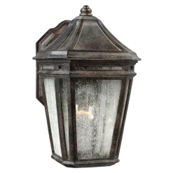 Elstead Wandlampe Außen Terrasse Braun antik Stahl IP44< Vintage Lampen|Gartenlaternen