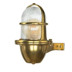 Lido Wandlampe Außen Terrasse Haustür Messing massiv< Metall Lampen|Messinglampen