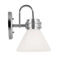 Wandleuchten|Küchenlampen*Elstead Wandlampe Bad Chrom mit LED G9 IP44 3000 K Glas Metall