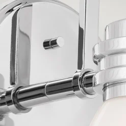 Wandleuchten|Küchenlampen*Elstead Wandlampe Bad Chrom mit LED G9 IP44 3000 K Glas Metall