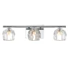 Wandleuchten|Badezimmer Lampe*Elstead Wandlampe Bad Kristall LED G9 IP44 B: 55 cm Chrom