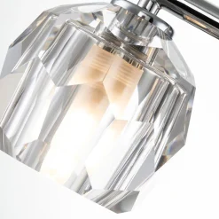 Wandleuchten|Badezimmer Lampe*Elstead Wandlampe Bad Kristall LED G9 IP44 B: 55 cm Chrom