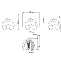 Wandleuchten|Badezimmer Lampe*Elstead Wandlampe Bad Kristall LED G9 IP44 B: 55 cm Chrom