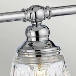 Flurlampen|Metall Lampen*Elstead Wandlampe Bad Metall Glas 78,4 cm breit IP44 4x LED G9