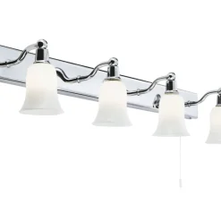 Searchlight Wandlampe Bad mit Schalter schwenkbar IP44 66 cm lang< Glaslampen|Jugendstil Lampen