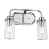 Elstead Wandlampe Badezimmer B: 37,4 cm IP44 E27 in Chrom< Wandleuchten|Badezimmer Lampe