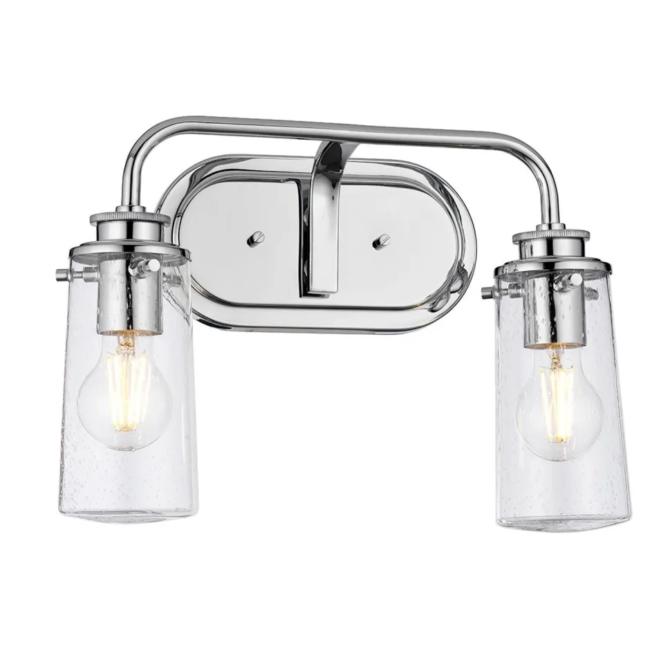 Elstead Wandlampe Badezimmer B: 37,4 cm IP44 E27 in Chrom< Wandleuchten|Badezimmer Lampe