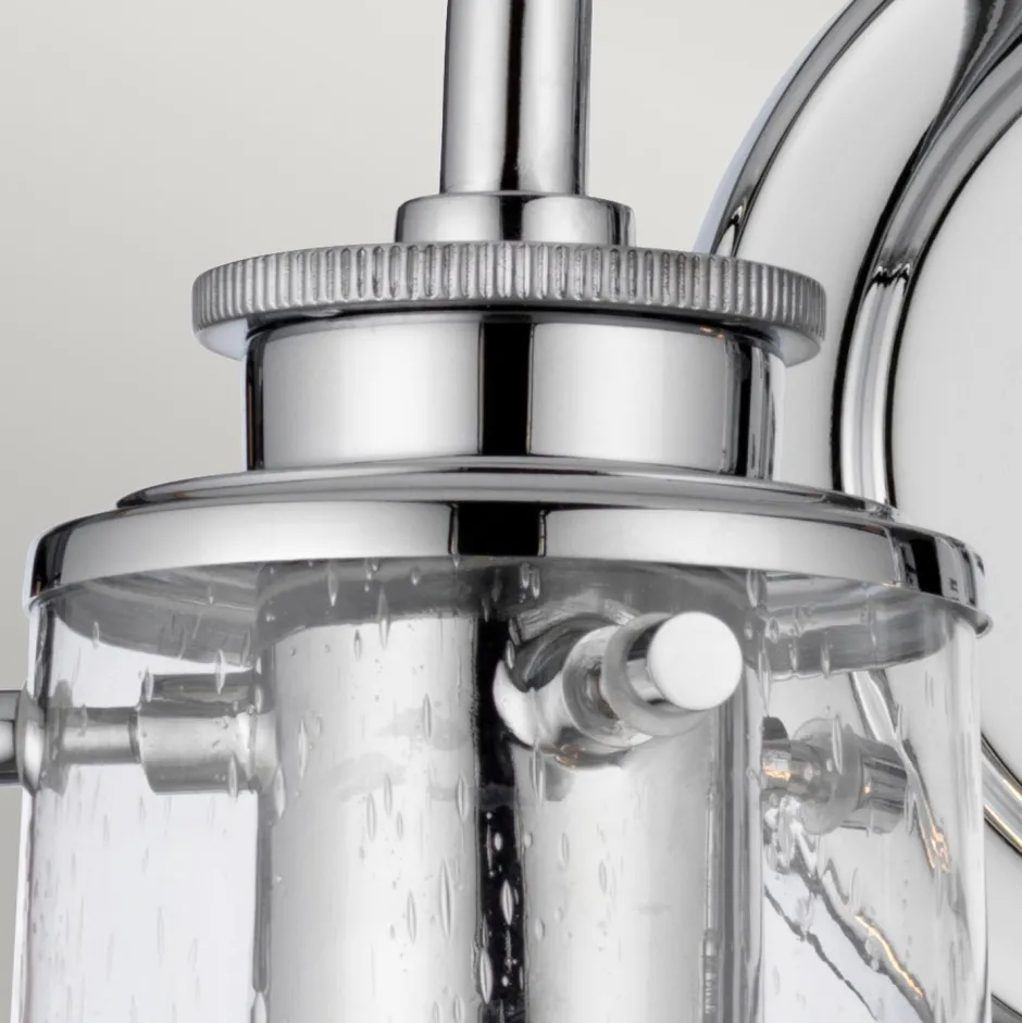 Elstead Wandlampe Badezimmer B: 37,4 cm IP44 E27 in Chrom< Wandleuchten|Badezimmer Lampe