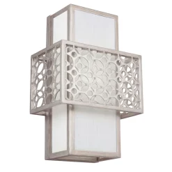 Elstead Wandlampe BIRO Silber Weiß eckig Design Lampe Flur< Wandleuchten|Flurlampen