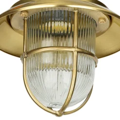 Außenleuchten Antik|Außenwandleuchten*Lido Wandlampe BOLOS Messing IP64 Maritime Laterne