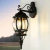 Rustikale Lampen|Rustikale Außenleuchten*Easylight Wandlampe BREST Wandlaterne schwarz wetterfest
