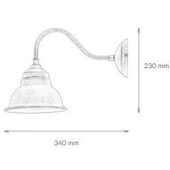 Wandleuchten|Flurlampen*Giovanni Battista Wandlampe Bronze Antik Echt-Messing Oslo