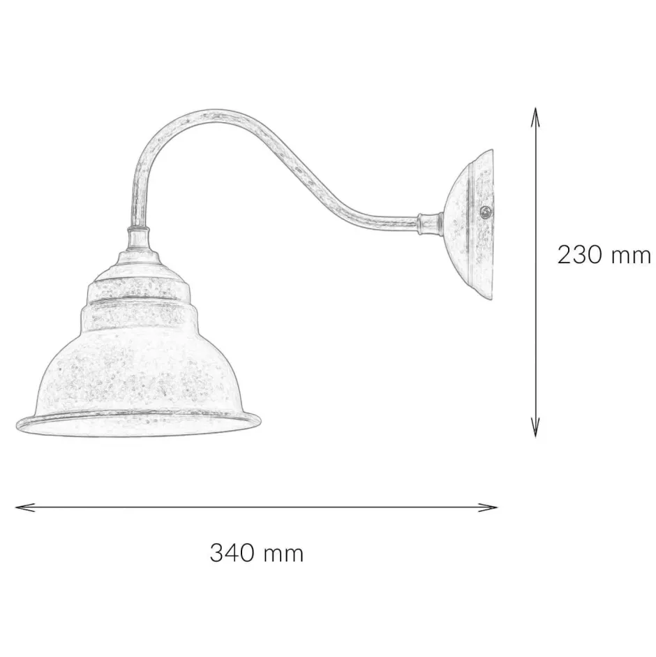 Wandleuchten|Flurlampen*Giovanni Battista Wandlampe Bronze Antik Echt-Messing Oslo
