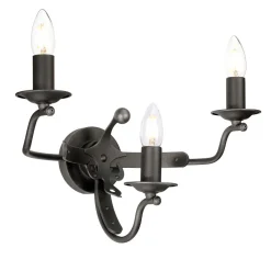 Elstead Wandlampe CAMELOT 10 Graphit Kristall B:41cm Lampe< Wandleuchten|Rustikale Lampen