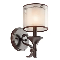 Wohnzimmerlampen|Glaslampen*Elstead Wandlampe CANELADO Bronze Design Lampe Wohnzimmer